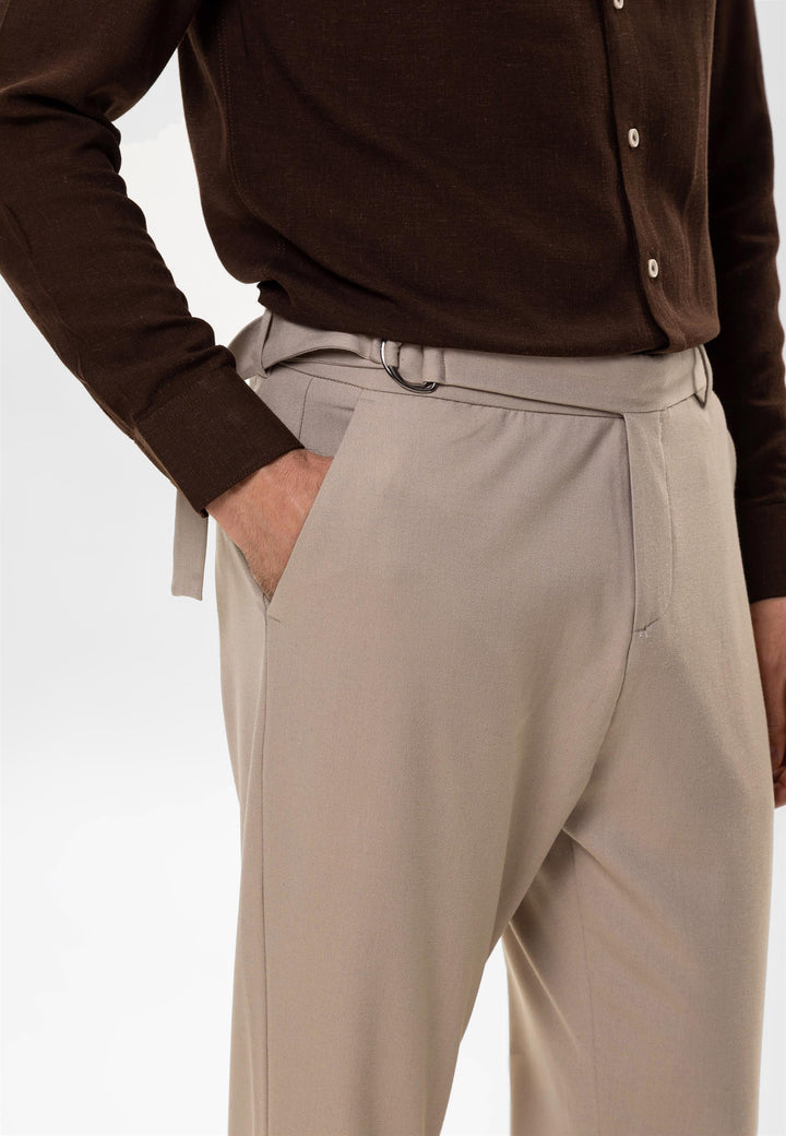 ANT Men's High Waist Belted Trousers - Valrico
