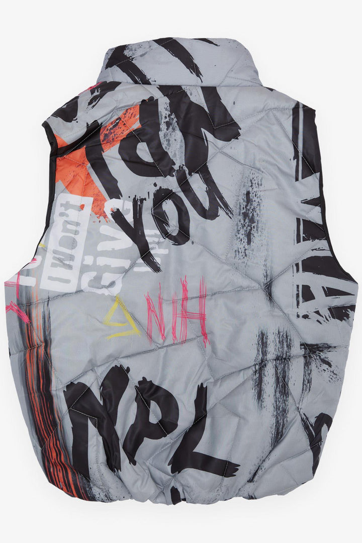 BRE Escabel Boys' Vest with Zippered Pockets 84 Years, Gray - Narbonne