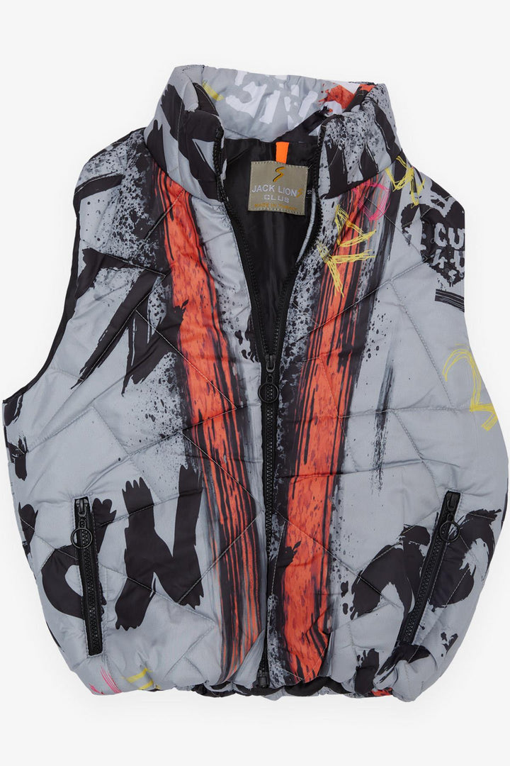 BRE Escabel Boys' Vest with Zippered Pockets 84 Years, Gray - Narbonne