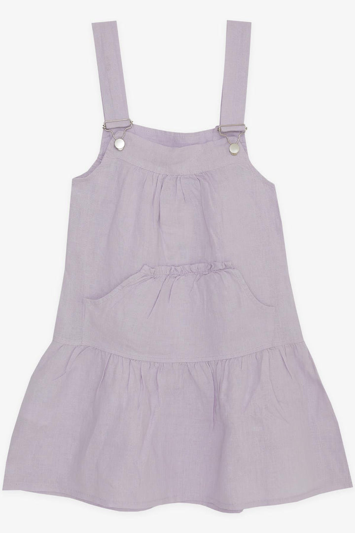 BRE Escabel Girl's Sleeveless Dress with Pockets, Lilac, 5-9 Years - Walnut Creek