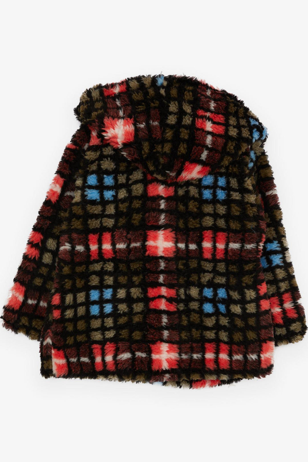 BRE Escabel Girl's Plaid Patterned Hooded Buttoned Coat 2-6 Years, Mixed Color - Seixal