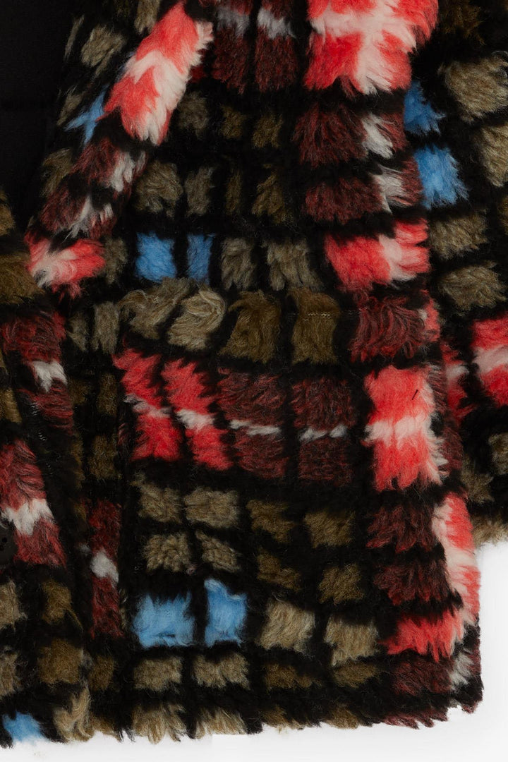 BRE Escabel Girl's Plaid Patterned Hooded Buttoned Coat 2-6 Years, Mixed Color - Seixal