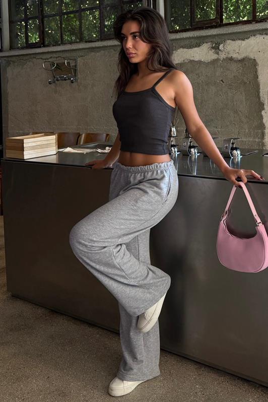 MDX Gri Barrel Fit Kadın Eşofman Altı MG2553 - Agua Prieta