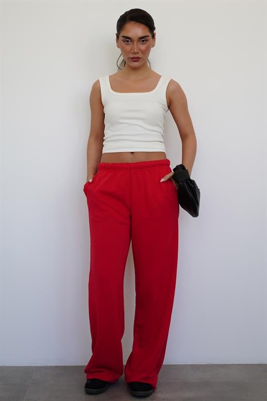 MDX Red Wide Leg Women's Sweatpants MG2279 - Shrewsbury