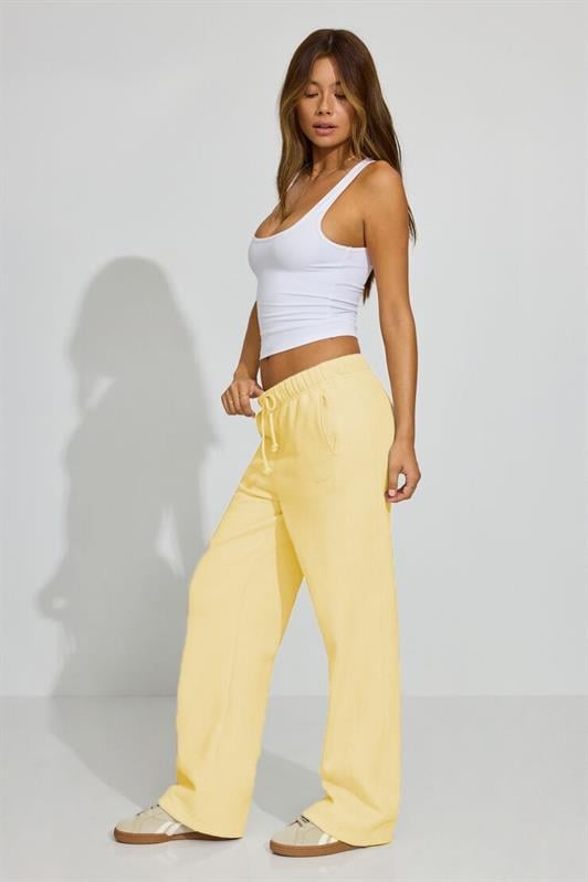 MDX Yellow Wide Leg Women's Sweatpants MG2279 - Deltona