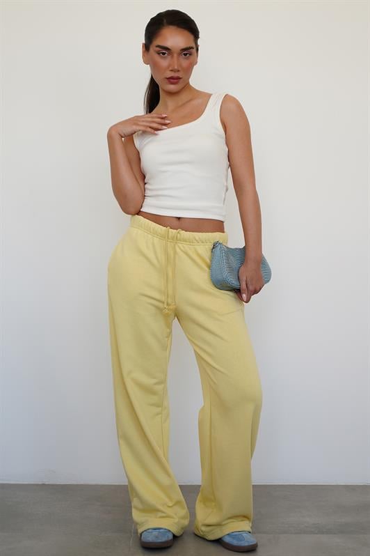 MDX Yellow Wide Leg Women's Sweatpants MG2279 - Deltona