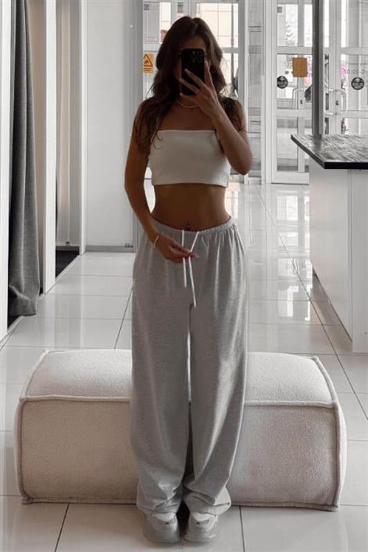 MDX Gri Barrel Fit Kadın Eşofman Altı MG2553 - Agua Prieta