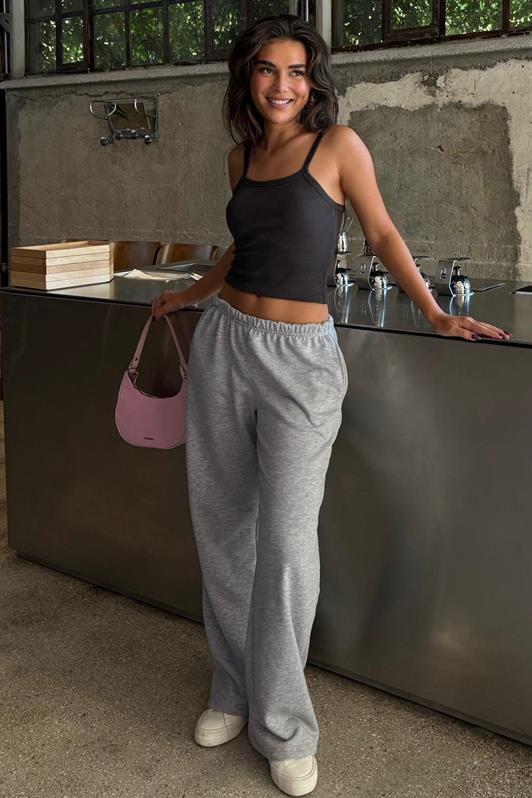 MDX Gri Barrel Fit Kadın Eşofman Altı MG2553 - Agua Prieta