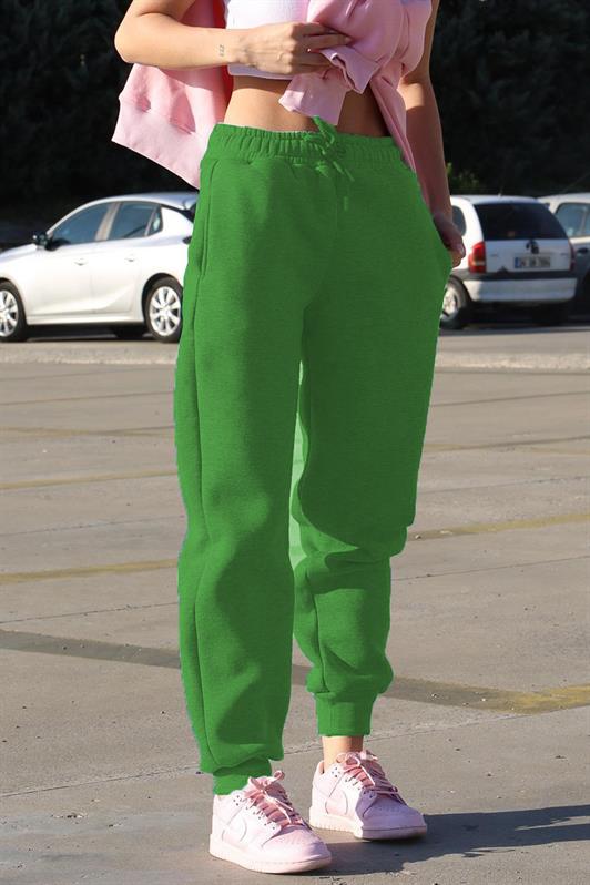 MDX Woman's Open Green Elastic Waist Sweatpants MG1568 - Severna Park