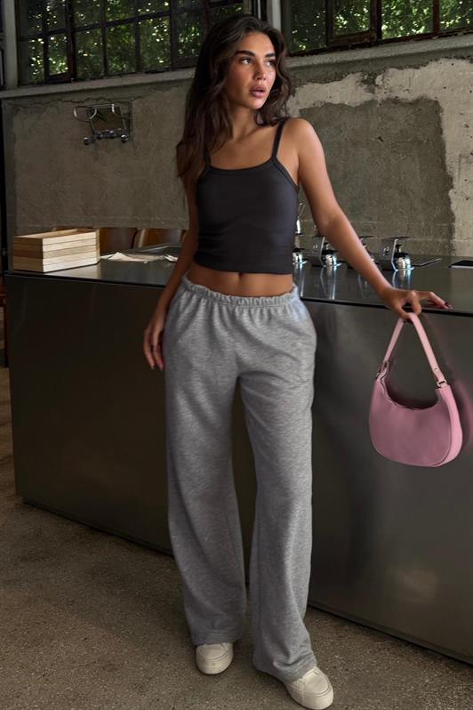 MDX Gri Barrel Fit Kadın Eşofman Altı MG2553 - Agua Prieta