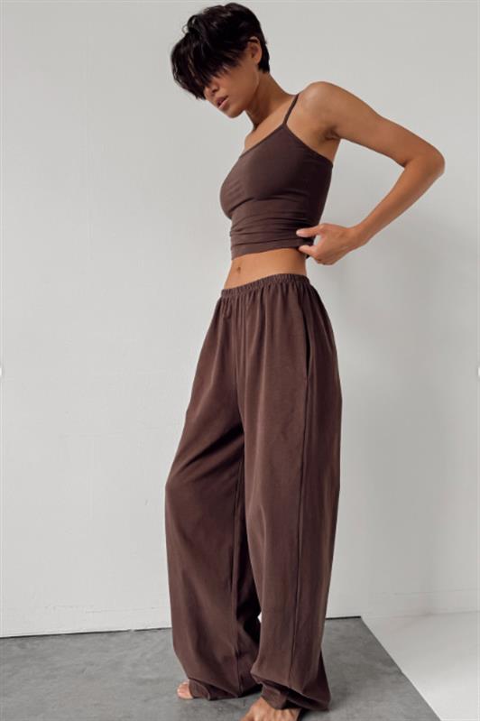 MDX Kahverengi Barrel Fit Kadın Eşofman Altı MG2553 - Beavercreek