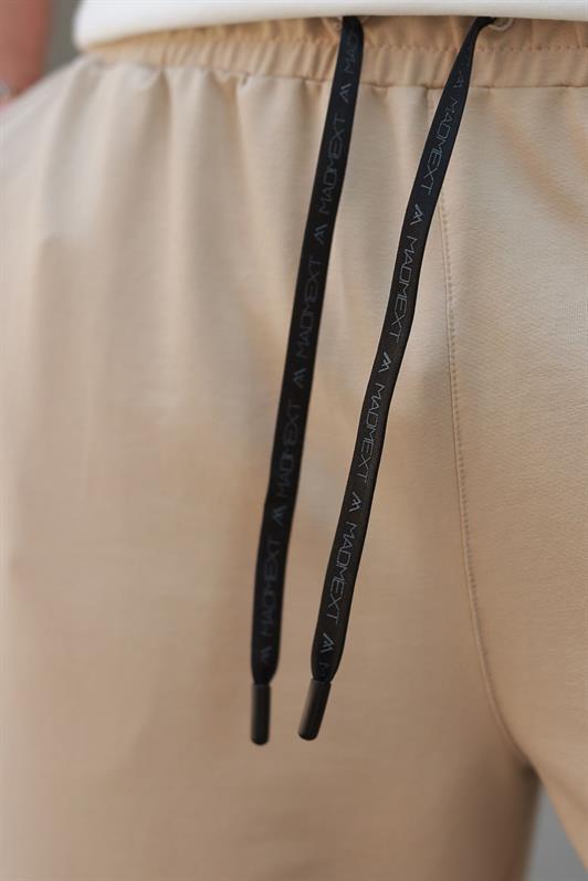 MDX Beige Comfort Fit Elastic Waist Men's Sweatpants Bottoms E6573 - Bergamo