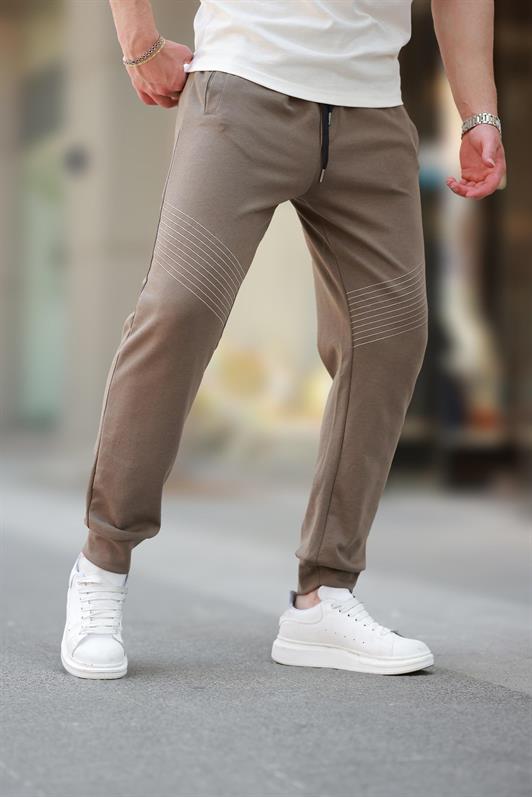 MDX Brown Cuffed Men's Sweatpants E6570 - Brentwood