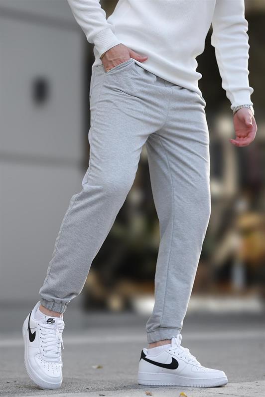 MDX Men's Basic Grey Sweatpants with Elastic Waistband and Pockets 6547 - Lorain
