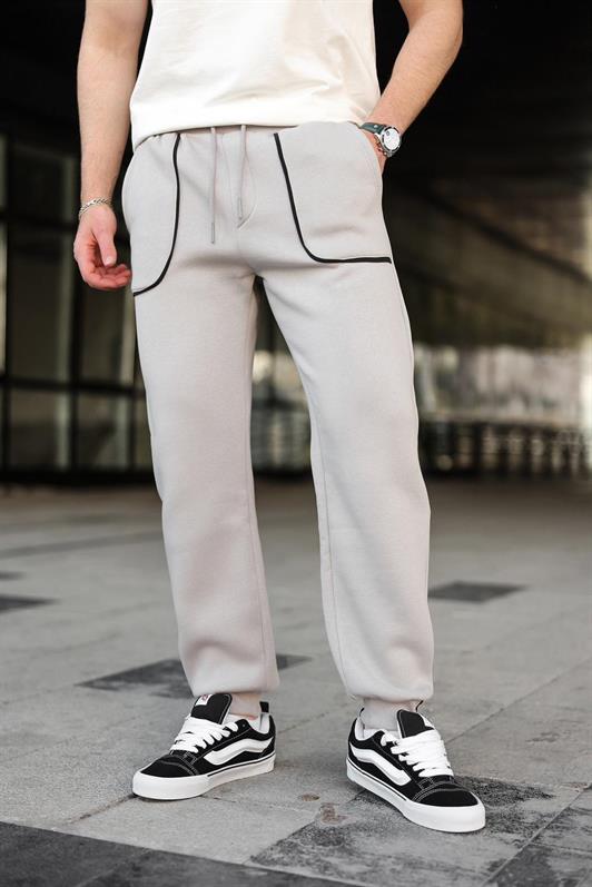 MDX Boyalı Gri Şerit Detaylı Jogger Eşofman Altı E6581 - San Pedro