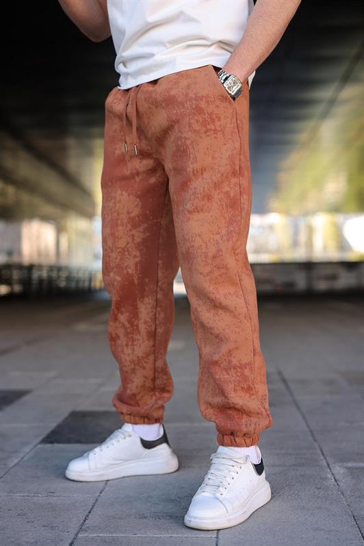 MDX Kahverengi Batik Desenli Jogger Eşofman Altı E6582 - Lynn