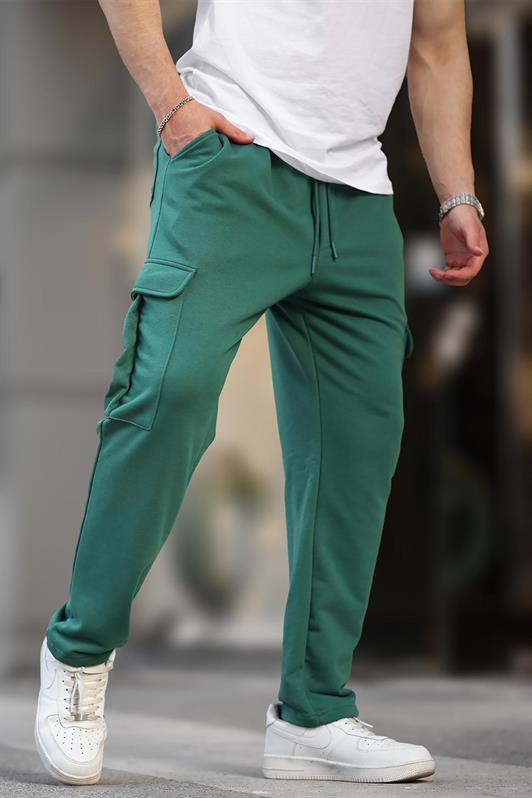 MDX Green Adjustable Waist Cargo Pocket Basic Sweatpants 6552 - Cholula de Rivadabia