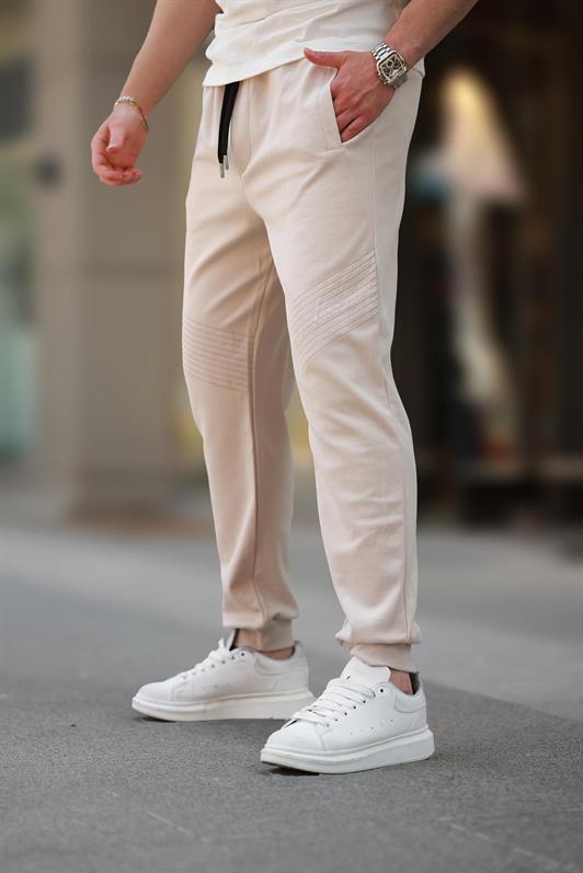 MDX Beige Men's Sweatpants with Cuff E6570 - Cancún