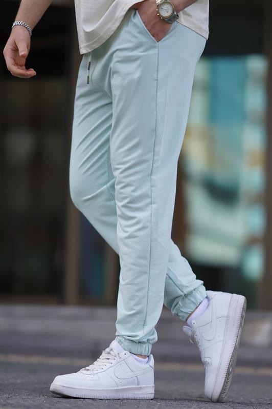 MDX Mint Green Basic Cuffed Elastic Waist Men's Sweatpants 5494 - Cupertino