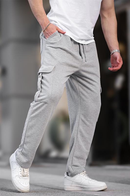 MDX Grimelanj White Adjustable Cargo Pocket Basic Sweatpants 6552 - Montesilvano