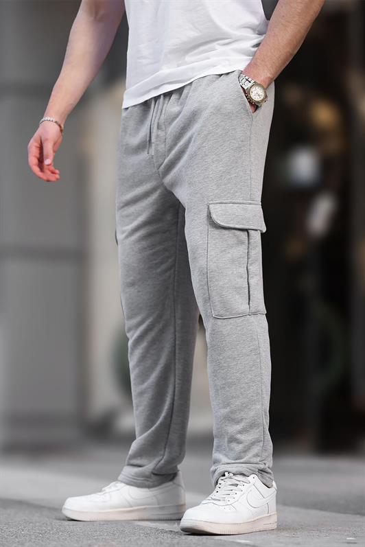 MDX Grimelanj White Adjustable Cargo Pocket Basic Sweatpants 6552 - Montesilvano