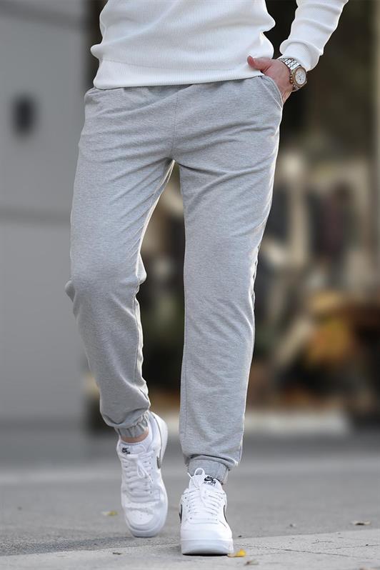 MDX Men's Basic Grey Sweatpants with Elastic Waistband and Pockets 6547 - Lorain