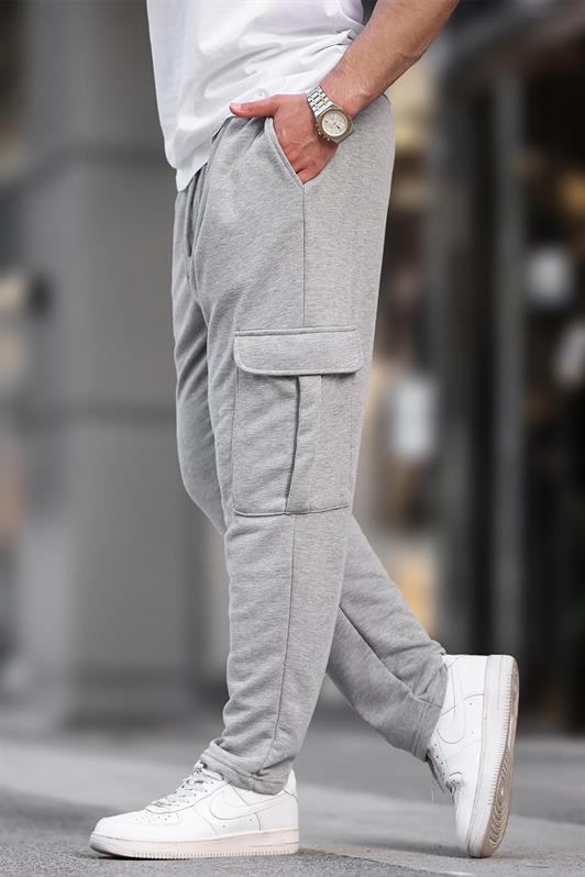 MDX Grimelanj White Adjustable Cargo Pocket Basic Sweatpants 6552 - Montesilvano