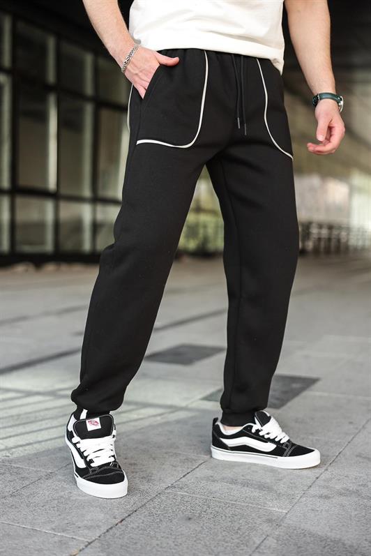 MDX Siyah Şerit Detaylı Jogger Eşofman Altı E6581 - Amberg