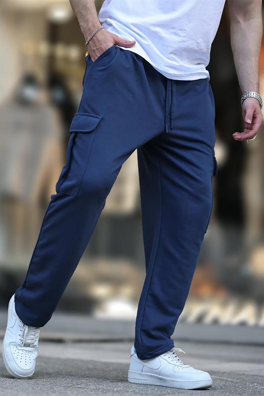 MDX Navy Blue Adjustable Cargo Pocket Basic Sweatpants 6552 - Peachtree Corners