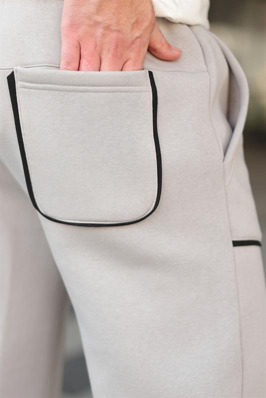MDX Boyalı Gri Şerit Detaylı Jogger Eşofman Altı E6581 - San Pedro