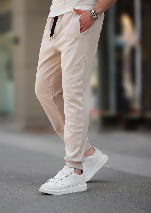 MDX Beige Men's Sweatpants with Cuff E6570 - Cancún