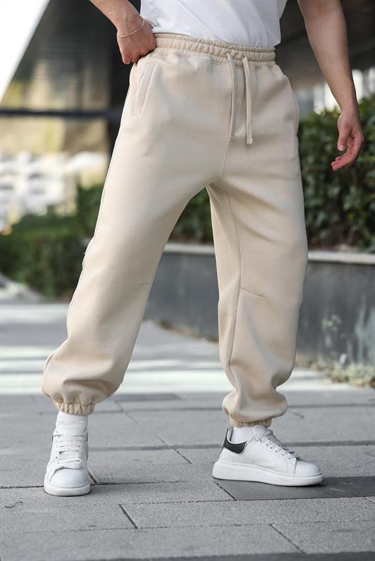 MDX Beige Comfort Fit Elastic Waist Men's Sweatpants Bottoms E6579 - Kalamazoo