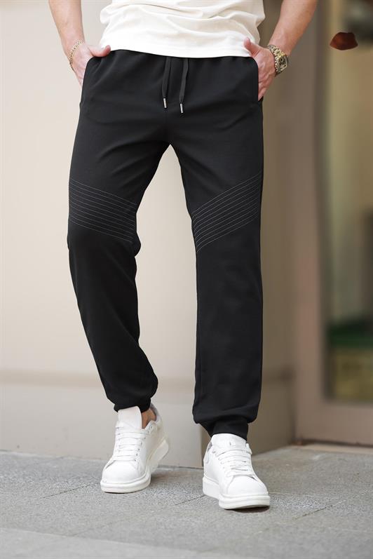 MDX Black Sweatpants with Cuff for Men E6570 - Bruchsal