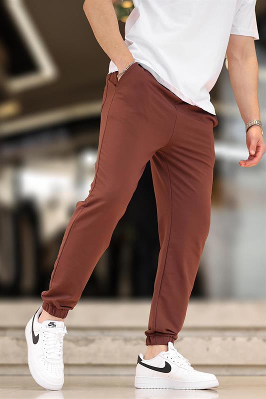 MDX Painful Brown Men's Basic Pocketed Elastic Cuffed Sweatpants 6547 - Cedar Rapids