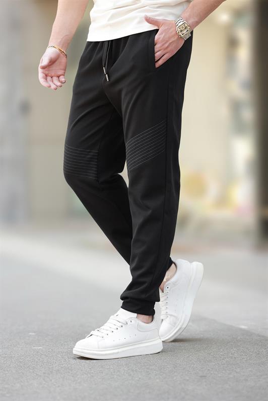 MDX Black Sweatpants with Cuff for Men E6570 - Bruchsal