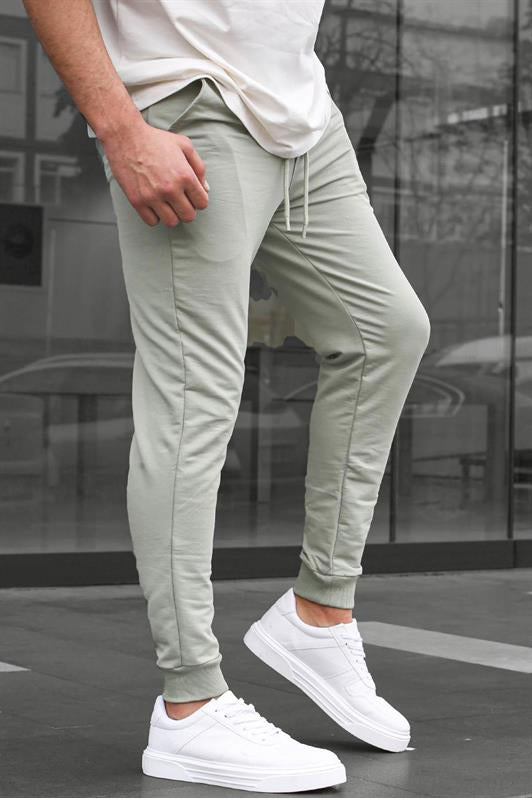 MDX Men's Sweatpants with Elastic Waistband and Colored Gray Cuffs 4821 - Independence