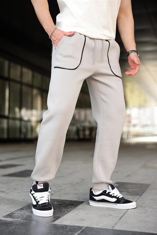 MDX Boyalı Gri Şerit Detaylı Jogger Eşofman Altı E6581 - San Pedro