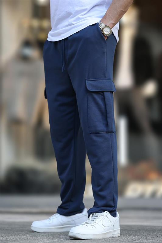 MDX Navy Blue Adjustable Cargo Pocket Basic Sweatpants 6552 - Peachtree Corners
