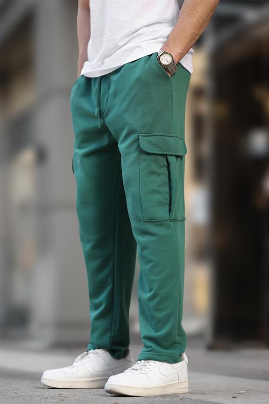 MDX Green Adjustable Waist Cargo Pocket Basic Sweatpants 6552 - Cholula de Rivadabia