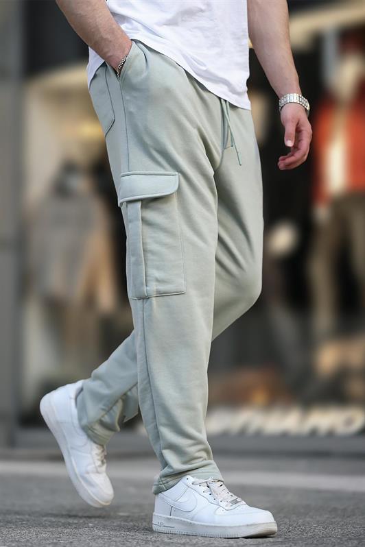 MDX Unripe Green Adjustable Waist Cargo Pocket Basic Sweatpants 6552 - Saint Albans