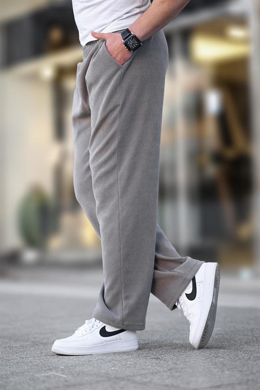 MDX Men's Sweatpants with Relaxed Fit and Textured Grey Color E6557 - Clacton-on-Sea