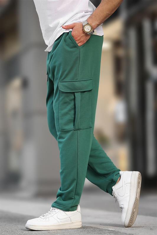 MDX Green Adjustable Waist Cargo Pocket Basic Sweatpants 6552 - Cholula de Rivadabia