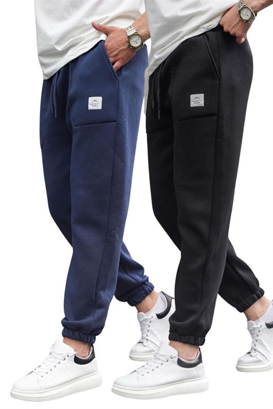 MDX Lacivert/Siyah Cepli Jogger Erkek 2'Li Paket Eşofman Altı E7445 - Gómez Palacio