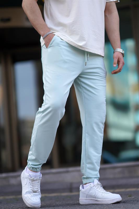 MDX Mint Green Basic Cuffed Elastic Waist Men's Sweatpants 5494 - Cupertino