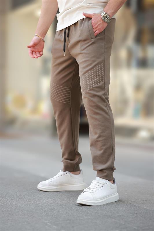MDX Brown Cuffed Men's Sweatpants E6570 - Brentwood
