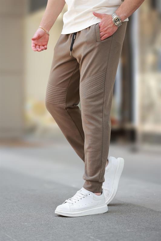 MDX Brown Cuffed Men's Sweatpants E6570 - Brentwood