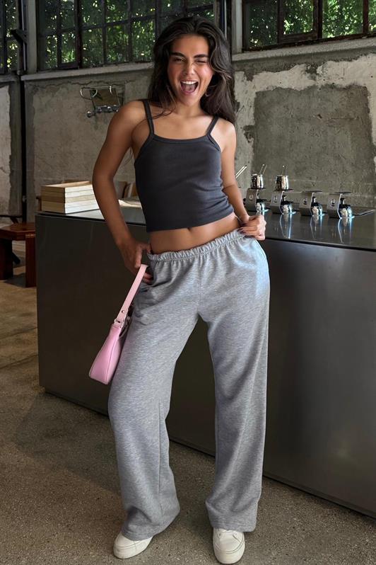 MDX Gri Barrel Fit Kadın Eşofman Altı MG2553 - Agua Prieta