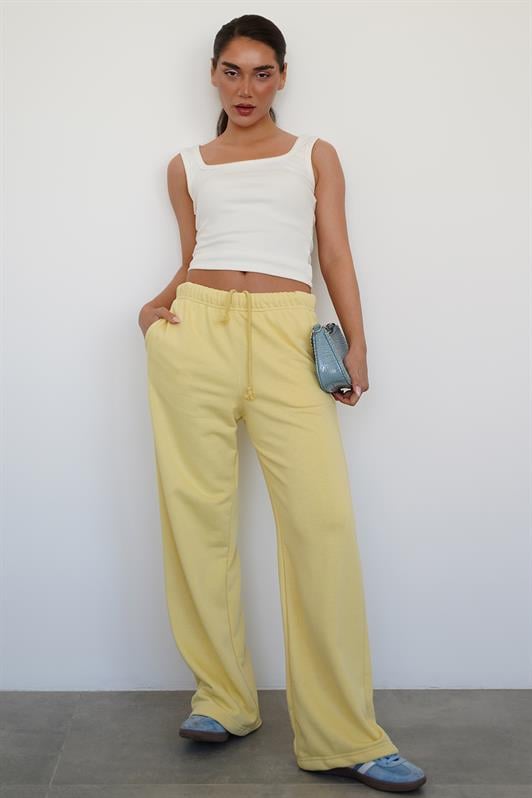 MDX Yellow Wide Leg Women's Sweatpants MG2279 - Deltona