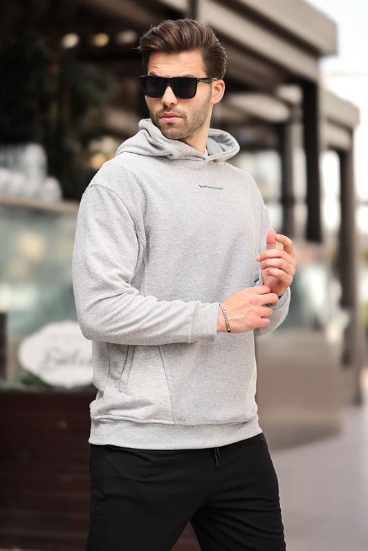 MDX Grimelanj Hooded Pocket Detailed Embroidered Men's Sweatshirt 7050 - Alcira