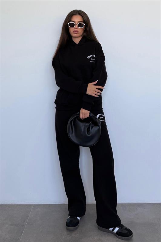 MDX Black Hooded Printed Women's Tracksuit MG2524 - Bazal’tove
